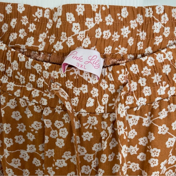 IN LOVE WITH LIFE ORANGE FLORAL SIDE-SLIT MAXI SKIRT - PINK LILY - Picture 7 of 7